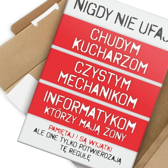Poster metal nigdy nie ufaj gift