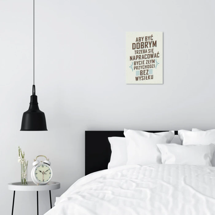 Plakat metalowy aby być dobrym Prezent