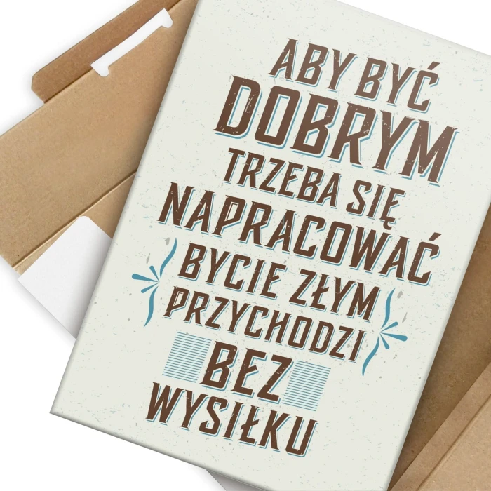 Plakat metalowy aby być dobrym Prezent