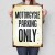 Poster metal motorcycle parking only gift