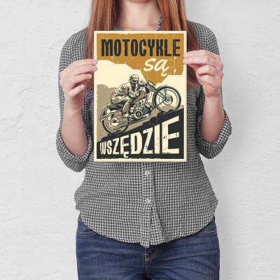 Poster metal motocykle są wszędzie gift