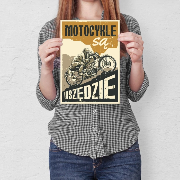 Poster metal motocykle są wszędzie gift