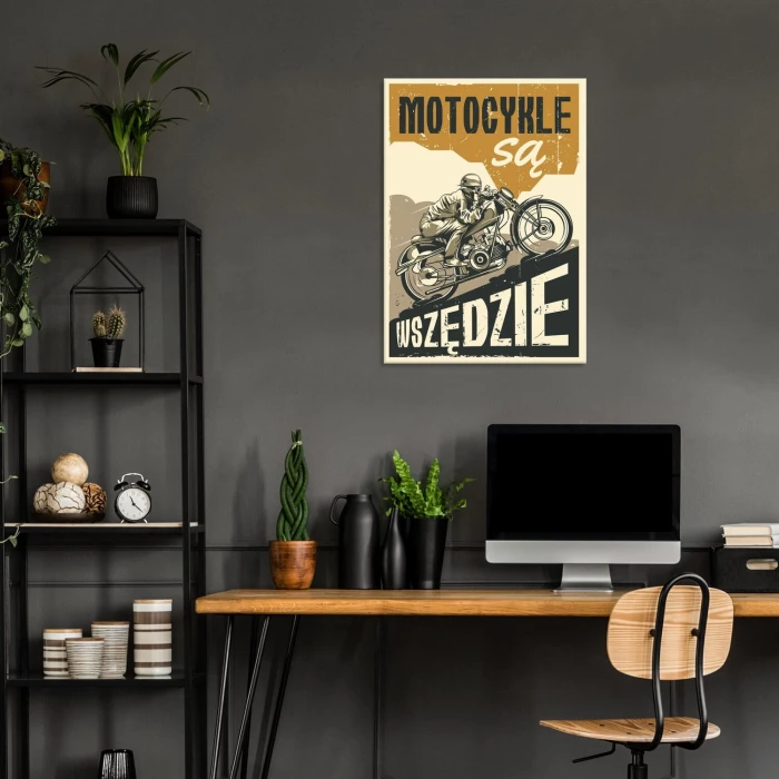 Poster metal motocykle są wszędzie gift