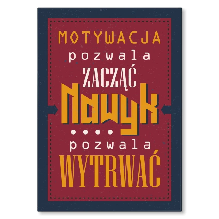 Plakat metalowy motywacja pozwala zacząć Prezent