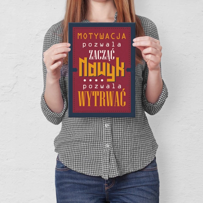 Plakat metalowy motywacja pozwala zacząć Prezent