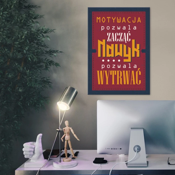 Poster metal motywacja pozwala zacząć gift