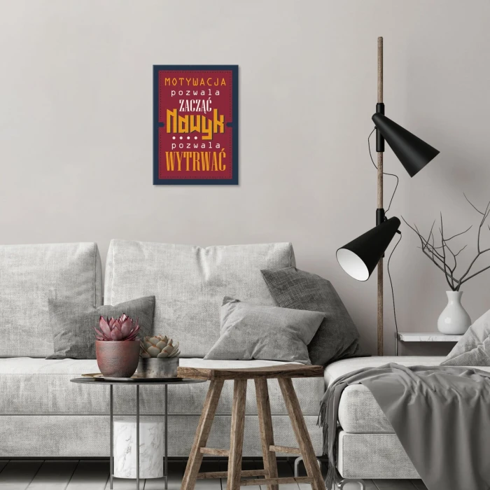 Plakat metalowy motywacja pozwala zacząć Prezent