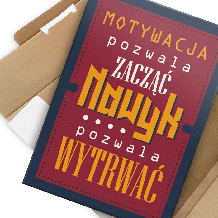 Poster metal motywacja pozwala zacząć gift