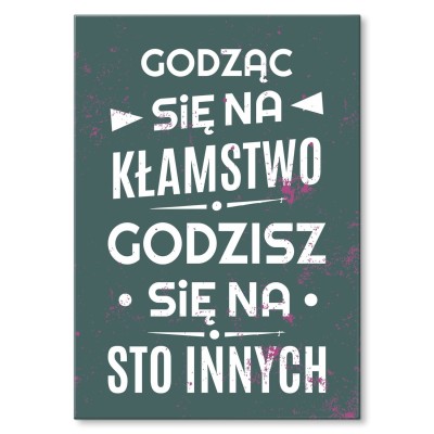 Poster metal zgoda na kłamstwo gift