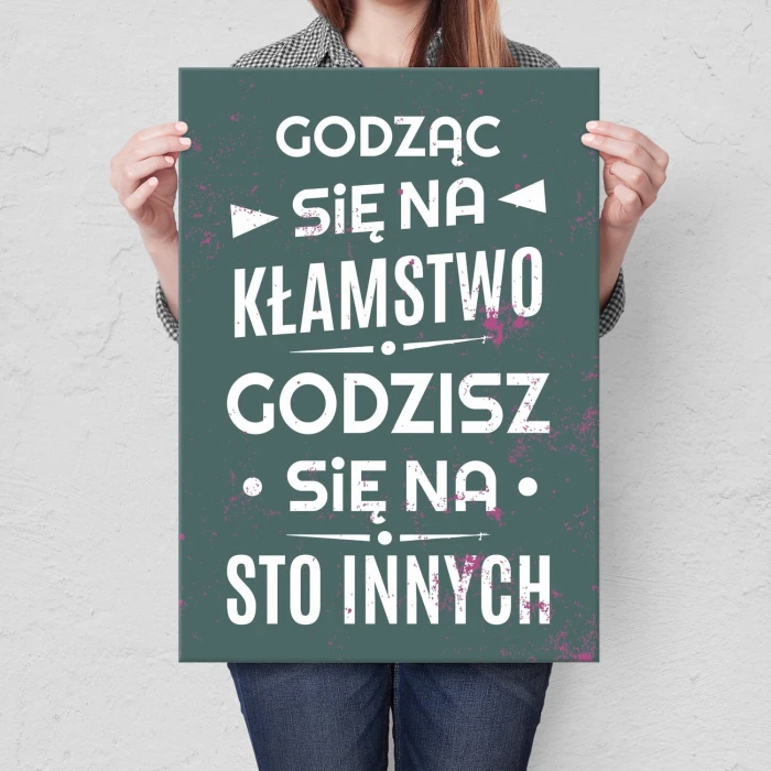 Poster metal zgoda na kłamstwo gift