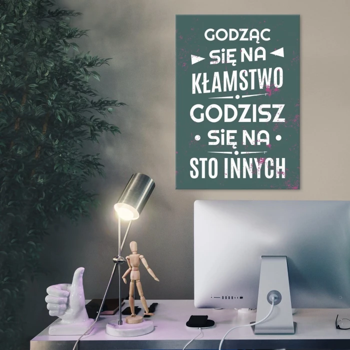 Poster metal zgoda na kłamstwo gift