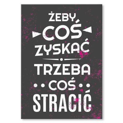 Poster metal zysk i strata gift