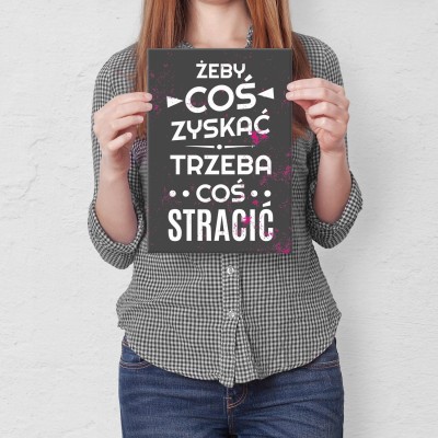 Poster metal zysk i strata gift