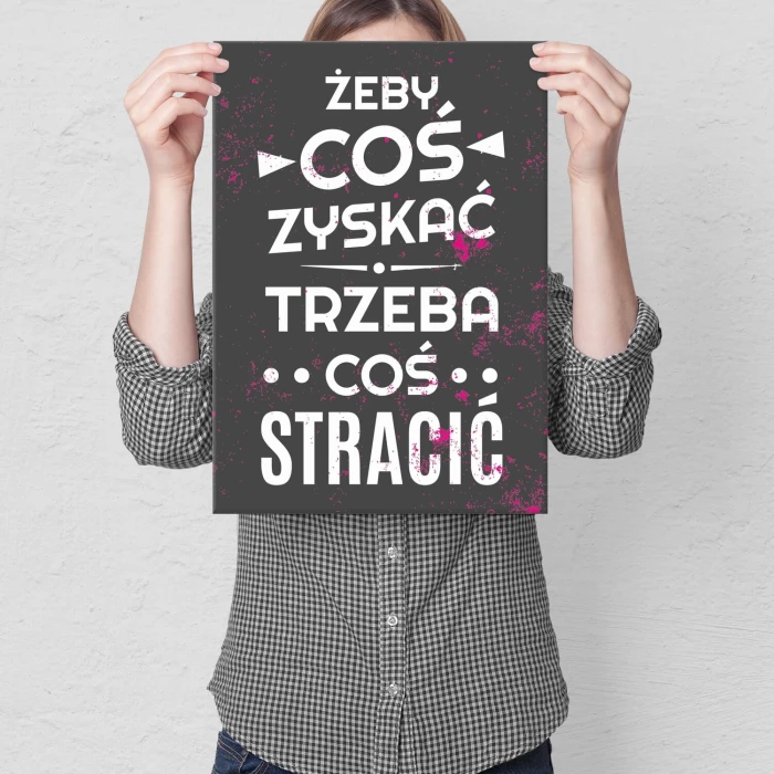 Poster metal zysk i strata gift