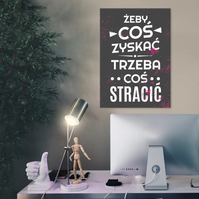 Poster metal zysk i strata gift