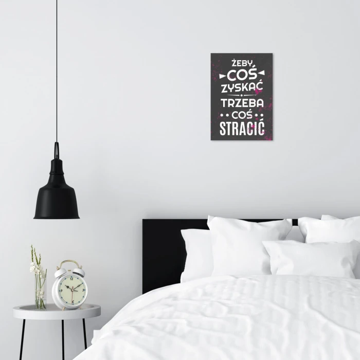 Poster metal zysk i strata gift