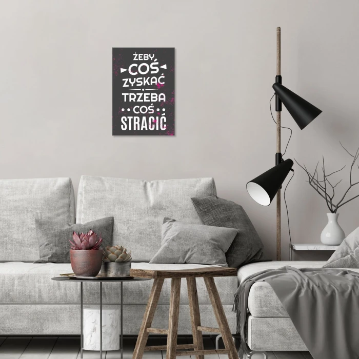 Poster metal zysk i strata gift