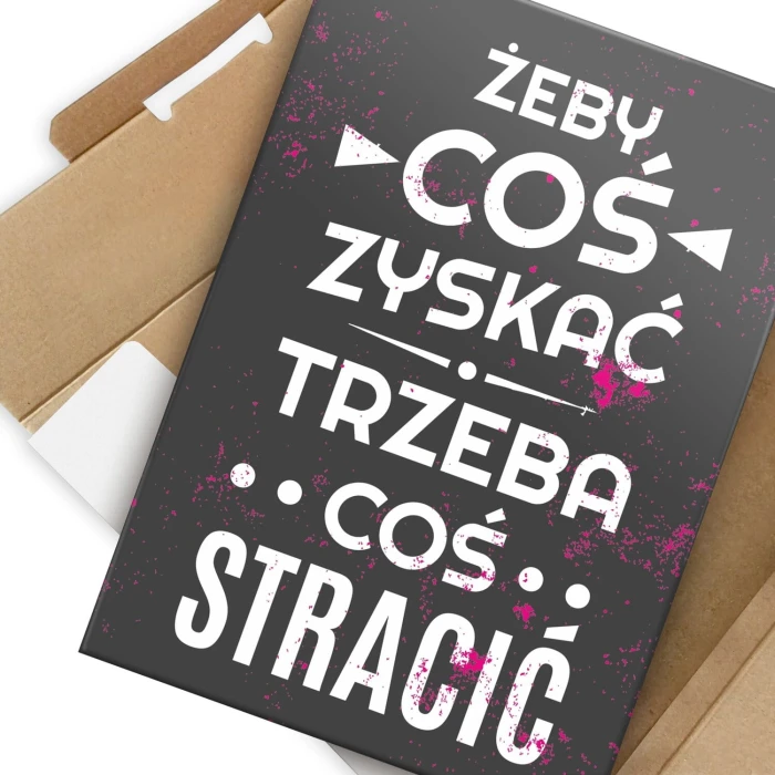 Poster metal zysk i strata gift