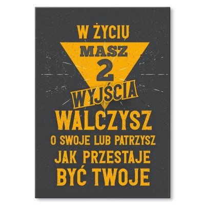 Plakat metalowy dwa wyjścia Prezent