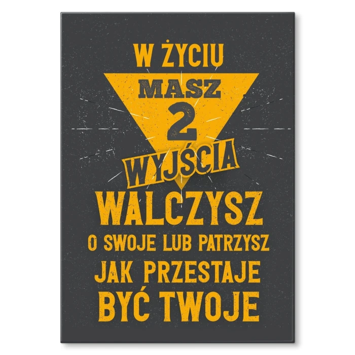 Plakat metalowy dwa wyjścia Prezent