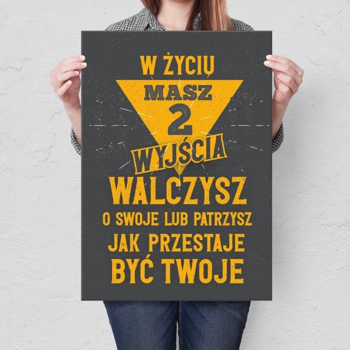 Plakat metalowy dwa wyjścia Prezent