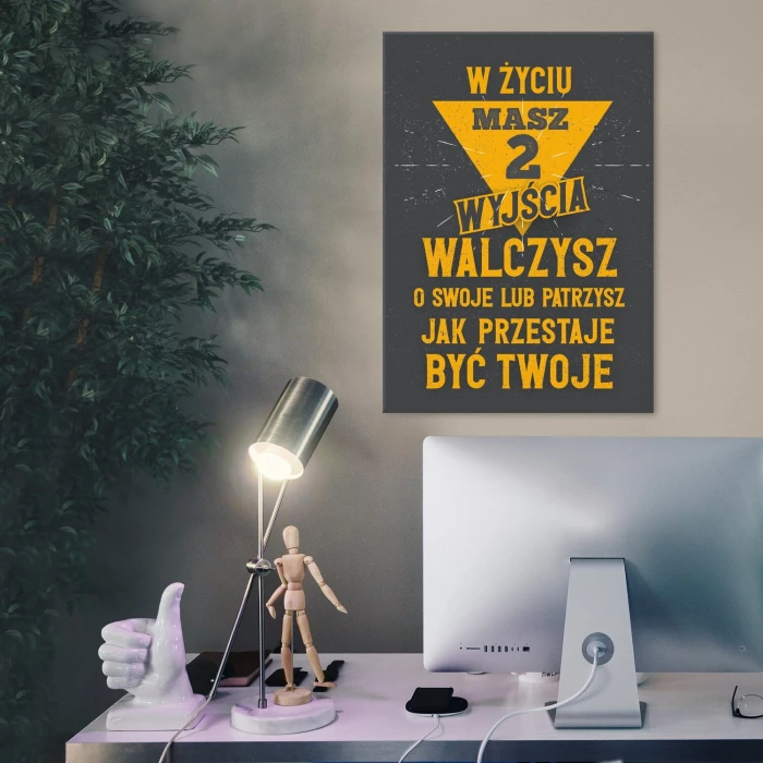 Plakat metalowy dwa wyjścia Prezent