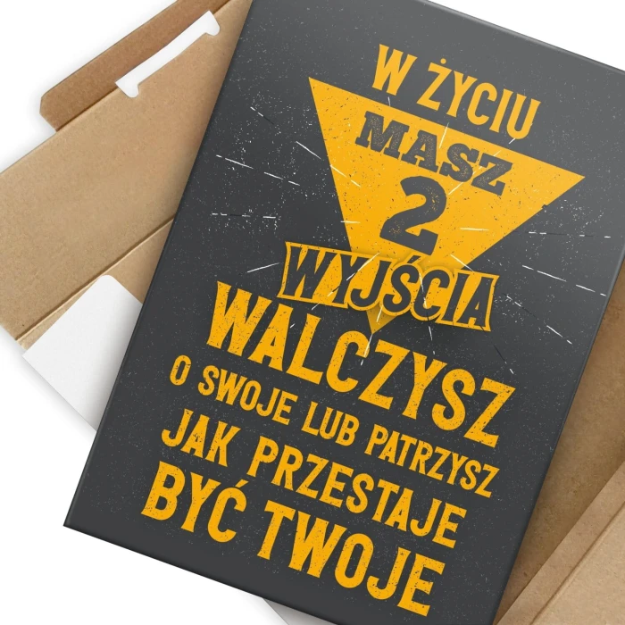 Plakat metalowy dwa wyjścia Prezent