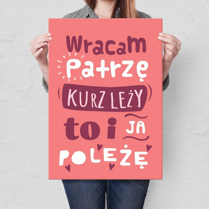Plakat metalowy wracam patrzę Prezent
