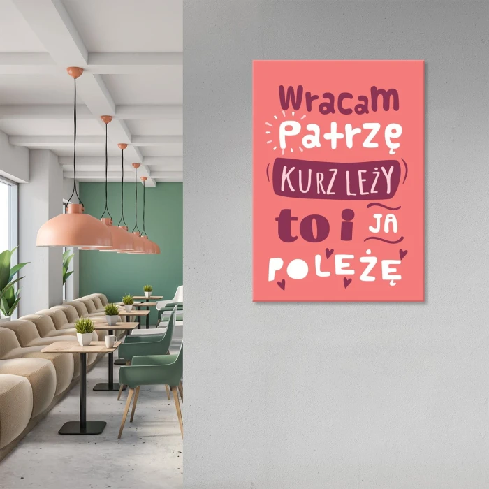 Plakat metalowy wracam patrzę Prezent