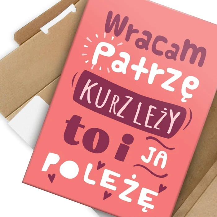 Plakat metalowy wracam patrzę Prezent