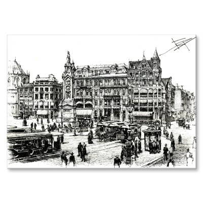 Plakat metalowy Amsterdam Prezent