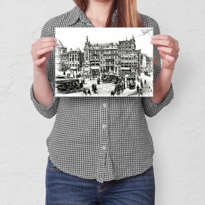 Plakat metalowy Amsterdam Prezent