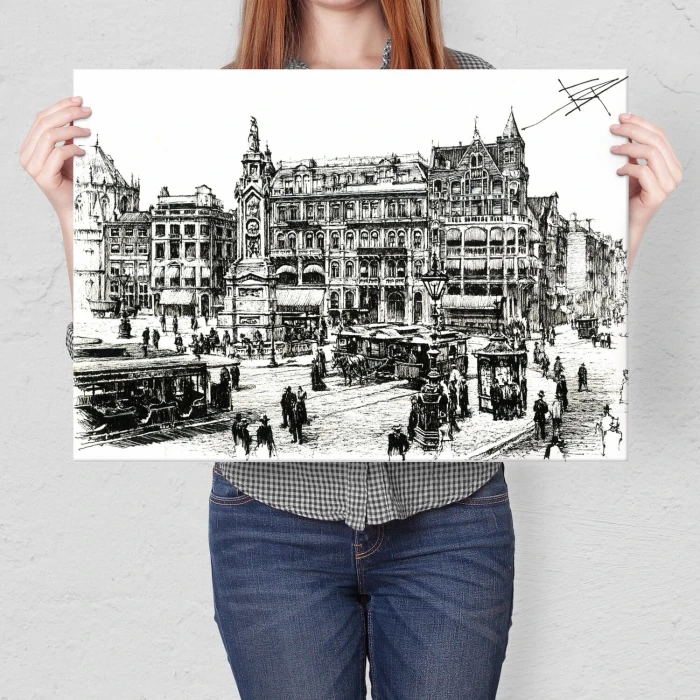 Poster metal Amsterdam gift
