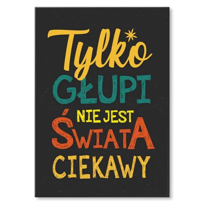 Plakat metalowy ciekawość świata Prezent