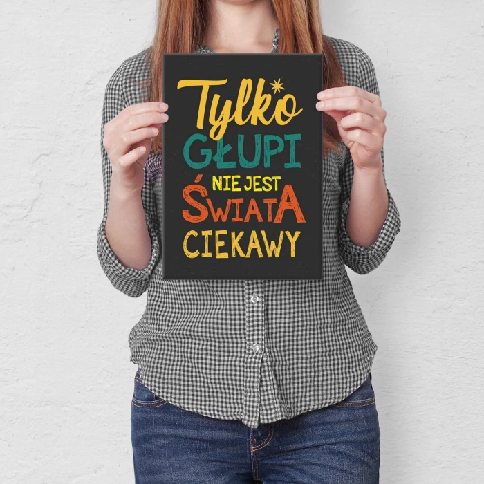 Poster metal ciekawość świata gift