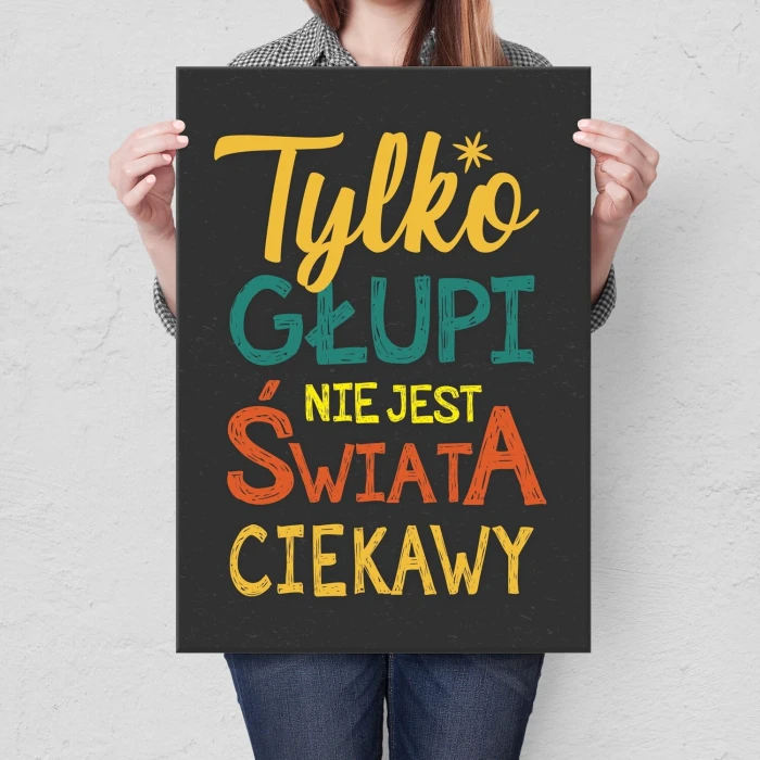 Poster metal ciekawość świata gift