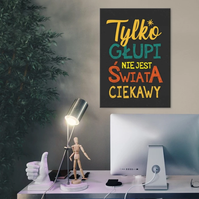 Plakat metalowy ciekawość świata Prezent
