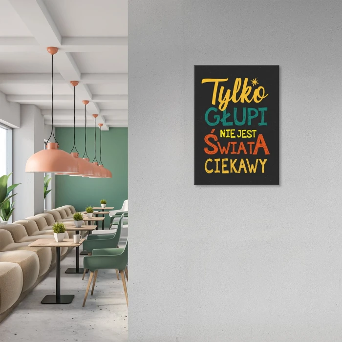 Plakat metalowy ciekawość świata Prezent