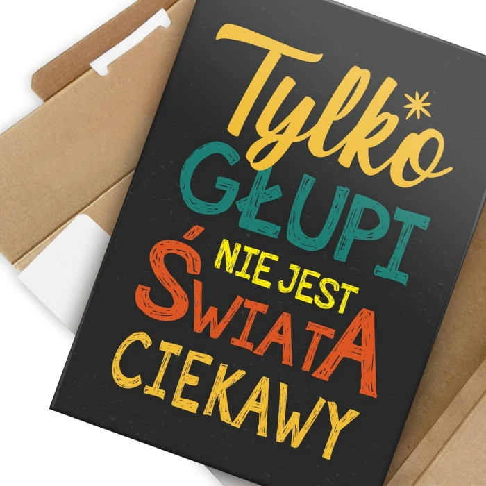 Poster metal ciekawość świata gift