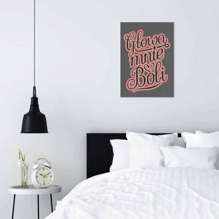 Poster metal Głowa mnie boli gift