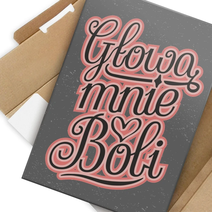 Poster metal Głowa mnie boli gift