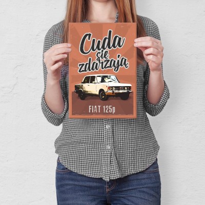 Plakat metalowy Cuda 125p Prezent