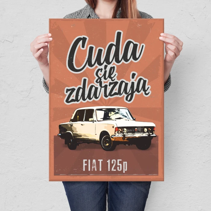 Plakat metalowy Cuda 125p Prezent