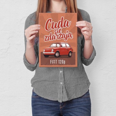 Plakat metalowy Cuda 126p Prezent