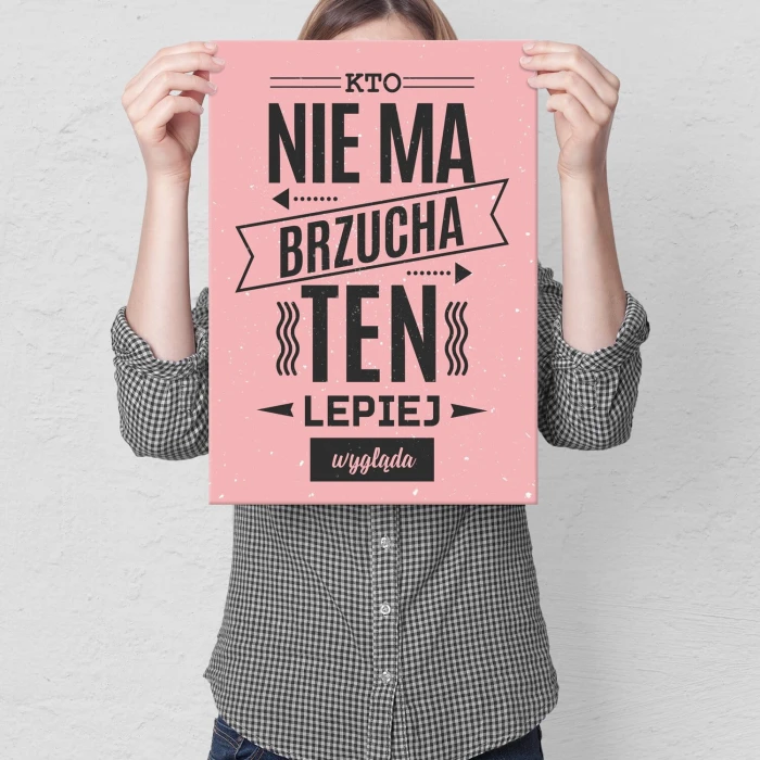 Poster metal kto nie ma brzucha gift