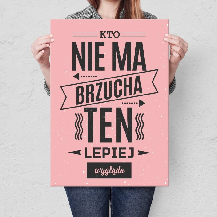 Poster metal kto nie ma brzucha gift