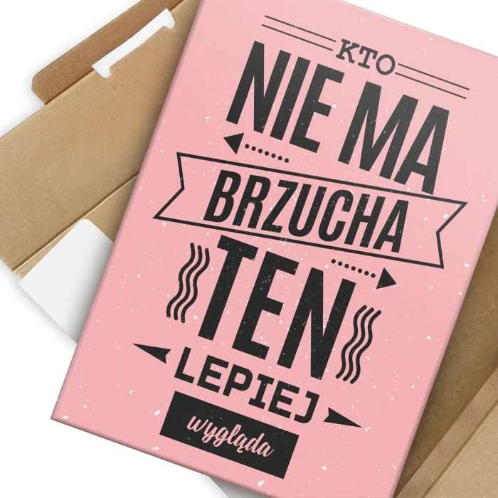 Poster metal kto nie ma brzucha gift