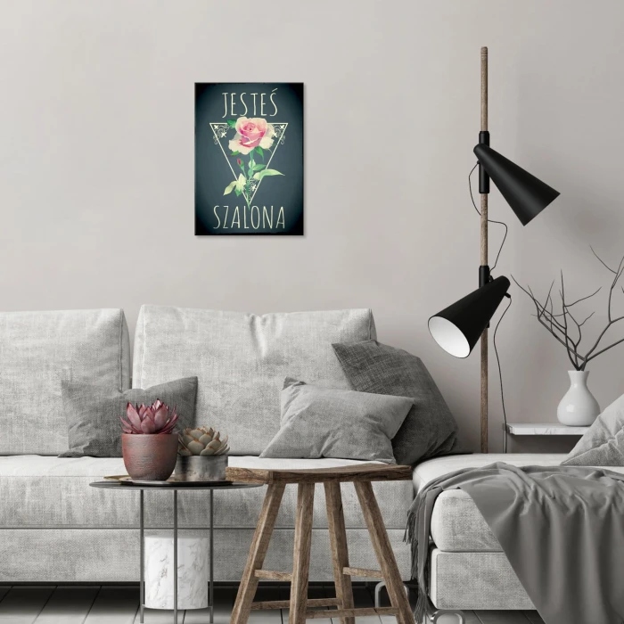 Plakat metalowy Jesteś szalona Prezent