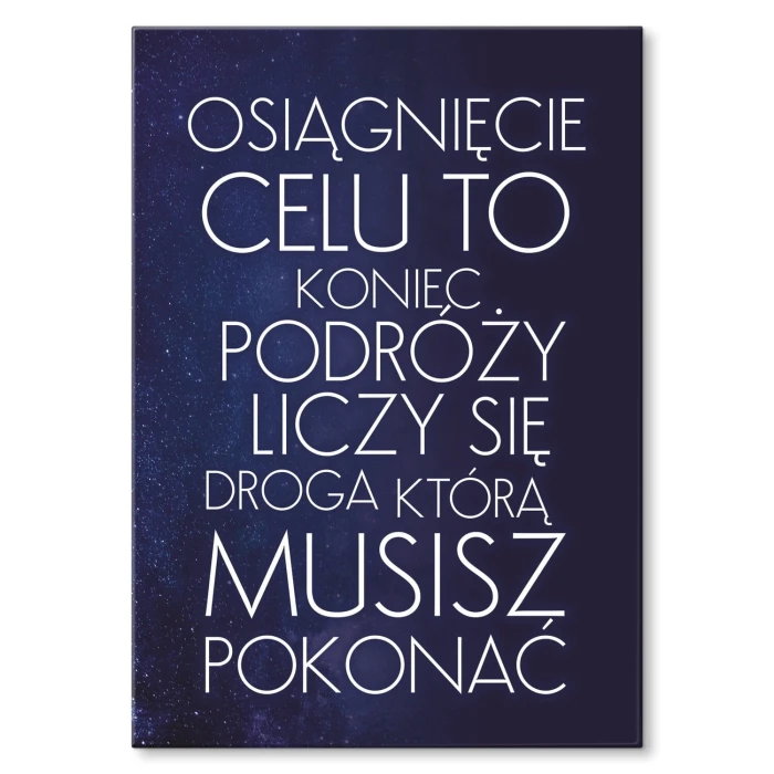 Plakat metalowy osiągnięcie celu Prezent