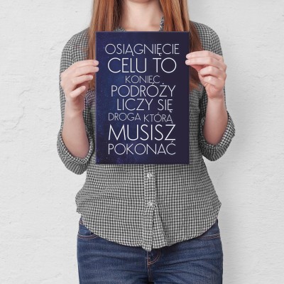 Plakat metalowy osiągnięcie celu Prezent